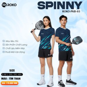 Áo Thể Thao ROKO Pickleball SPINNY PKB-03 - Tím Than