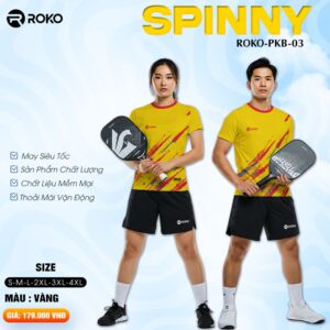 Áo Thể Thao Pickleball SPINNY ROKO-PKB-03 Màu Vàng Năng Động